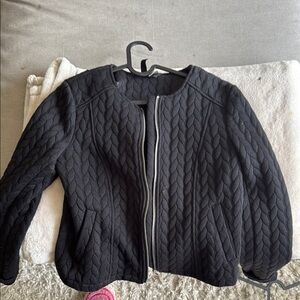 Black Quilted Women's cropped Jacket